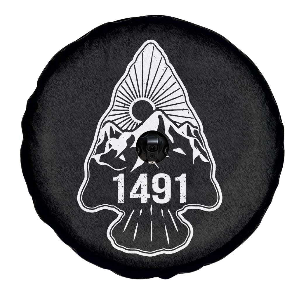 Proud Native American 1491 Pre Columbus Indigenous Arrowhead Spare Tire Cover - Wonder Print Shop