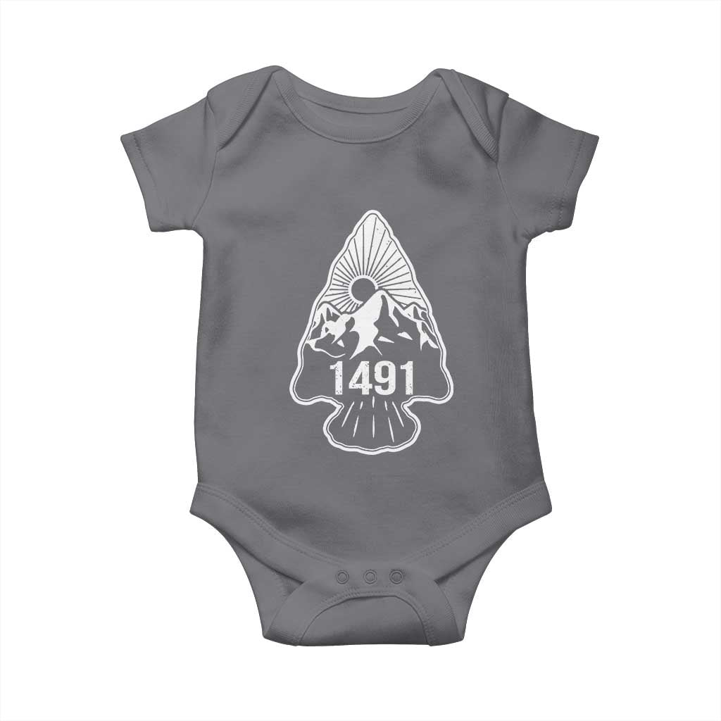 Proud Native American 1491 Pre Columbus Indigenous Arrowhead Baby Onesie - Wonder Print Shop