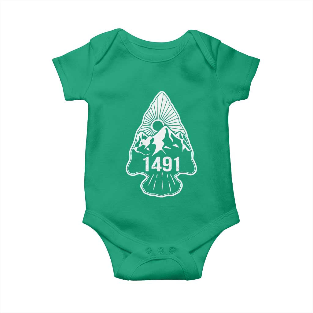 Proud Native American 1491 Pre Columbus Indigenous Arrowhead Baby Onesie - Wonder Print Shop