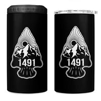 Proud Native American 1491 Pre Columbus Indigenous Arrowhead 4 in 1 Can Cooler Tumbler - Wonder Print Shop