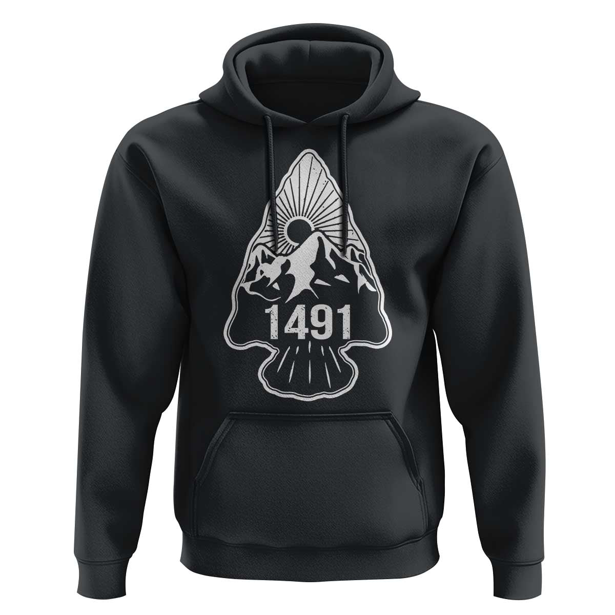 Proud Native American 1491 Pre Columbus Indigenous Arrowhead Hoodie - Wonder Print Shop