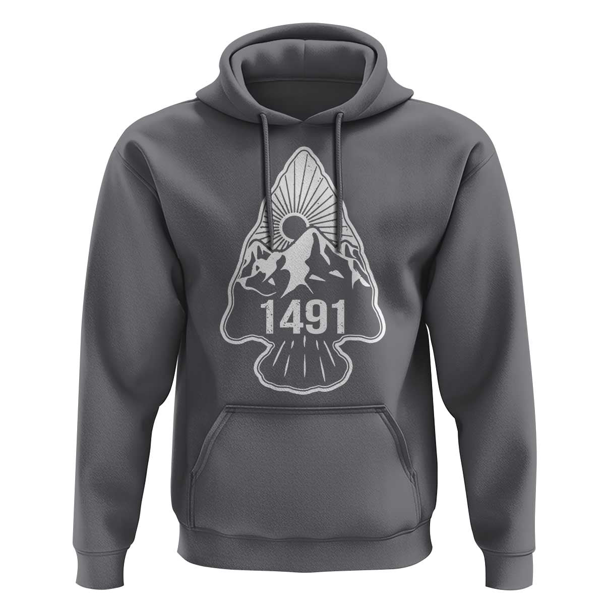Proud Native American 1491 Pre Columbus Indigenous Arrowhead Hoodie - Wonder Print Shop