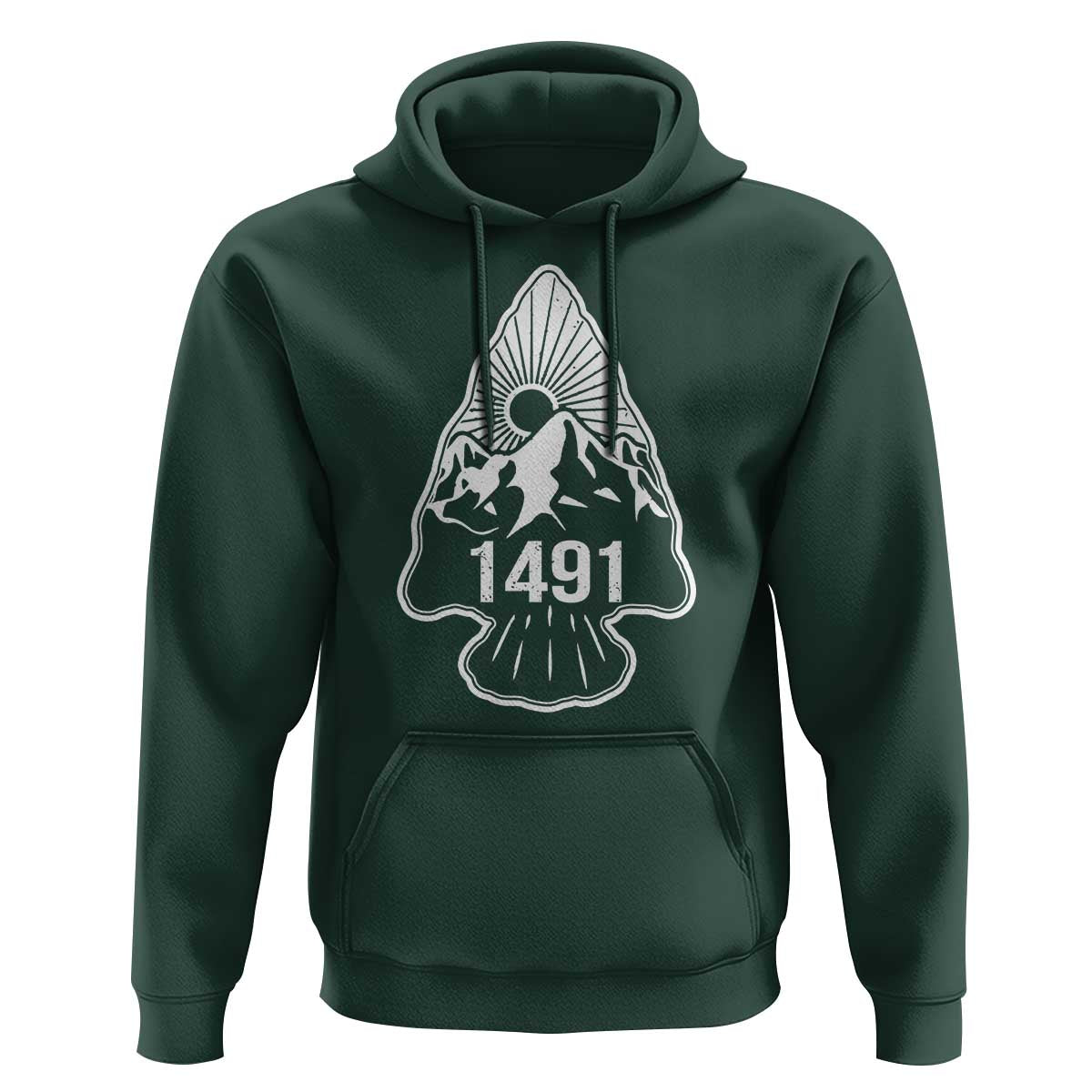 Proud Native American 1491 Pre Columbus Indigenous Arrowhead Hoodie - Wonder Print Shop