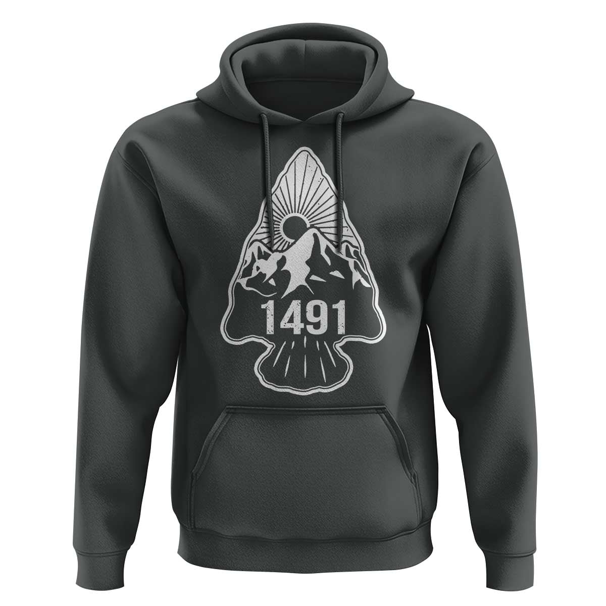 Proud Native American 1491 Pre Columbus Indigenous Arrowhead Hoodie - Wonder Print Shop