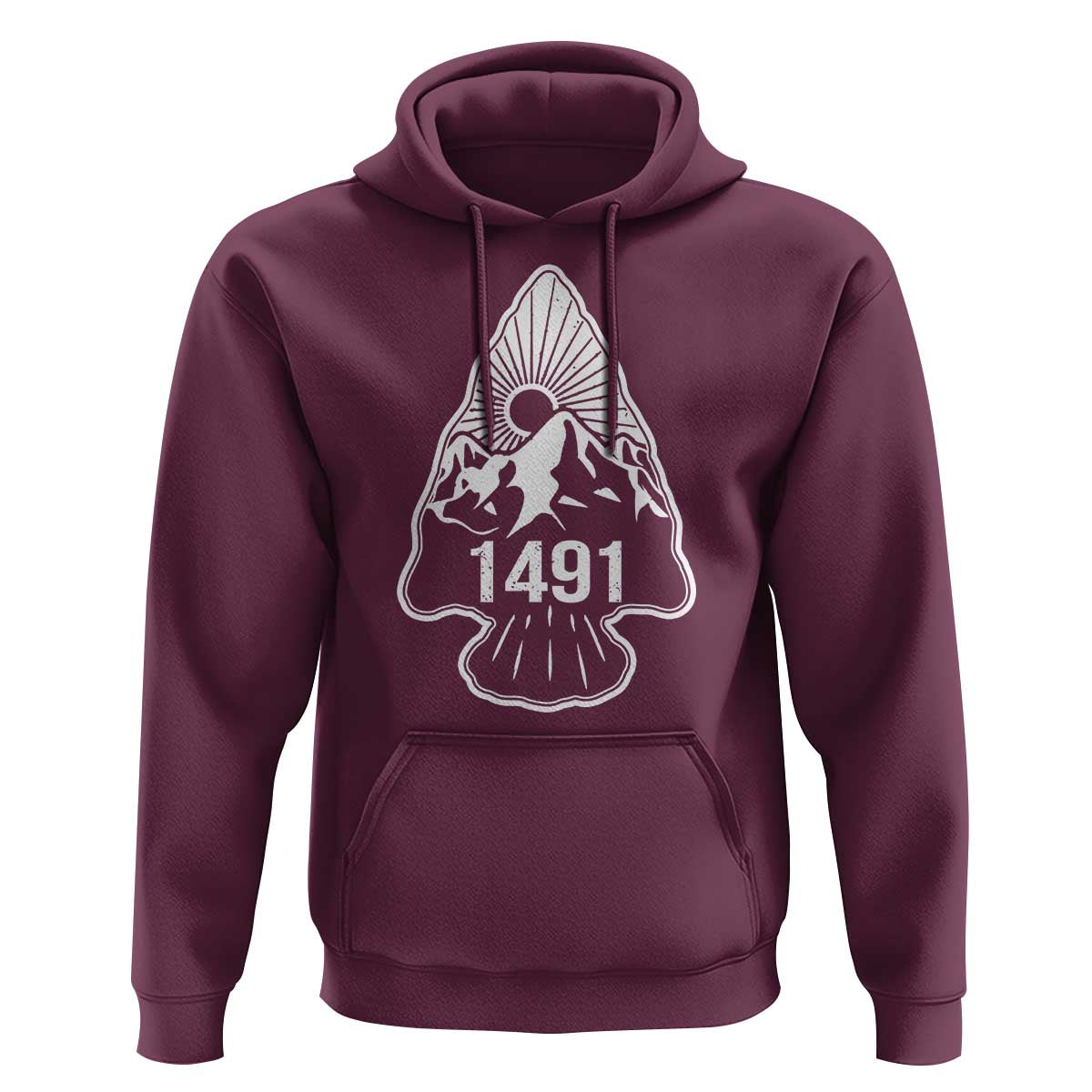 Proud Native American 1491 Pre Columbus Indigenous Arrowhead Hoodie - Wonder Print Shop