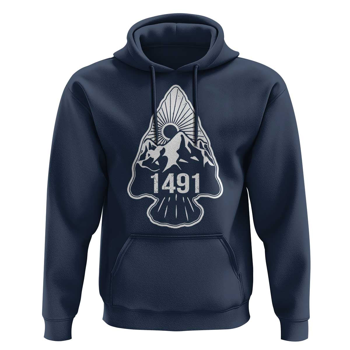 Proud Native American 1491 Pre Columbus Indigenous Arrowhead Hoodie - Wonder Print Shop