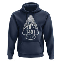Proud Native American 1491 Pre Columbus Indigenous Arrowhead Hoodie - Wonder Print Shop
