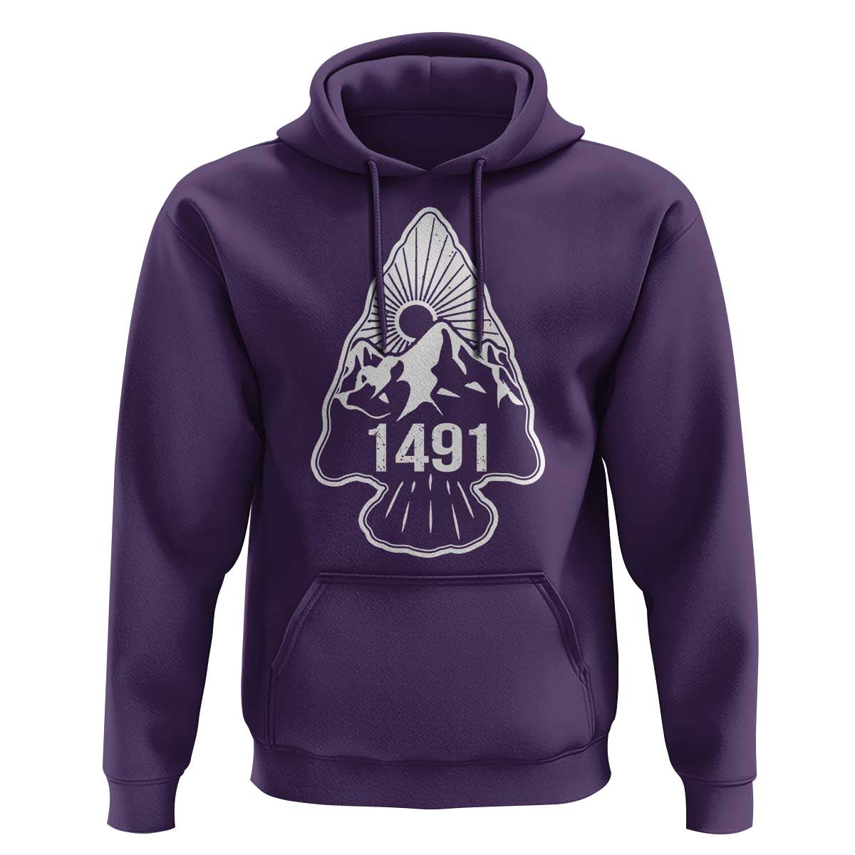 Proud Native American 1491 Pre Columbus Indigenous Arrowhead Hoodie - Wonder Print Shop
