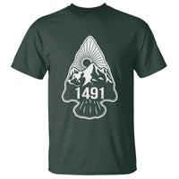 Proud Native American 1491 Pre Columbus Indigenous Arrowhead T Shirt - Wonder Print Shop