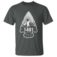 Proud Native American 1491 Pre Columbus Indigenous Arrowhead T Shirt - Wonder Print Shop