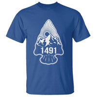 Proud Native American 1491 Pre Columbus Indigenous Arrowhead T Shirt - Wonder Print Shop