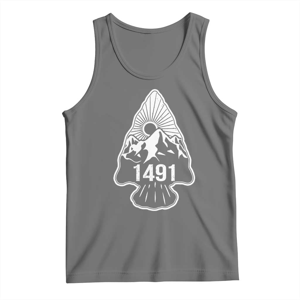 Proud Native American 1491 Pre Columbus Indigenous Arrowhead Tank Top - Wonder Print Shop