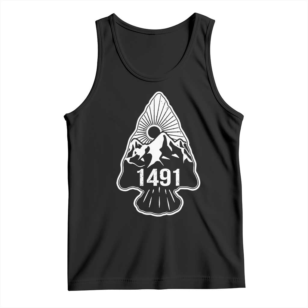 Proud Native American 1491 Pre Columbus Indigenous Arrowhead Tank Top - Wonder Print Shop