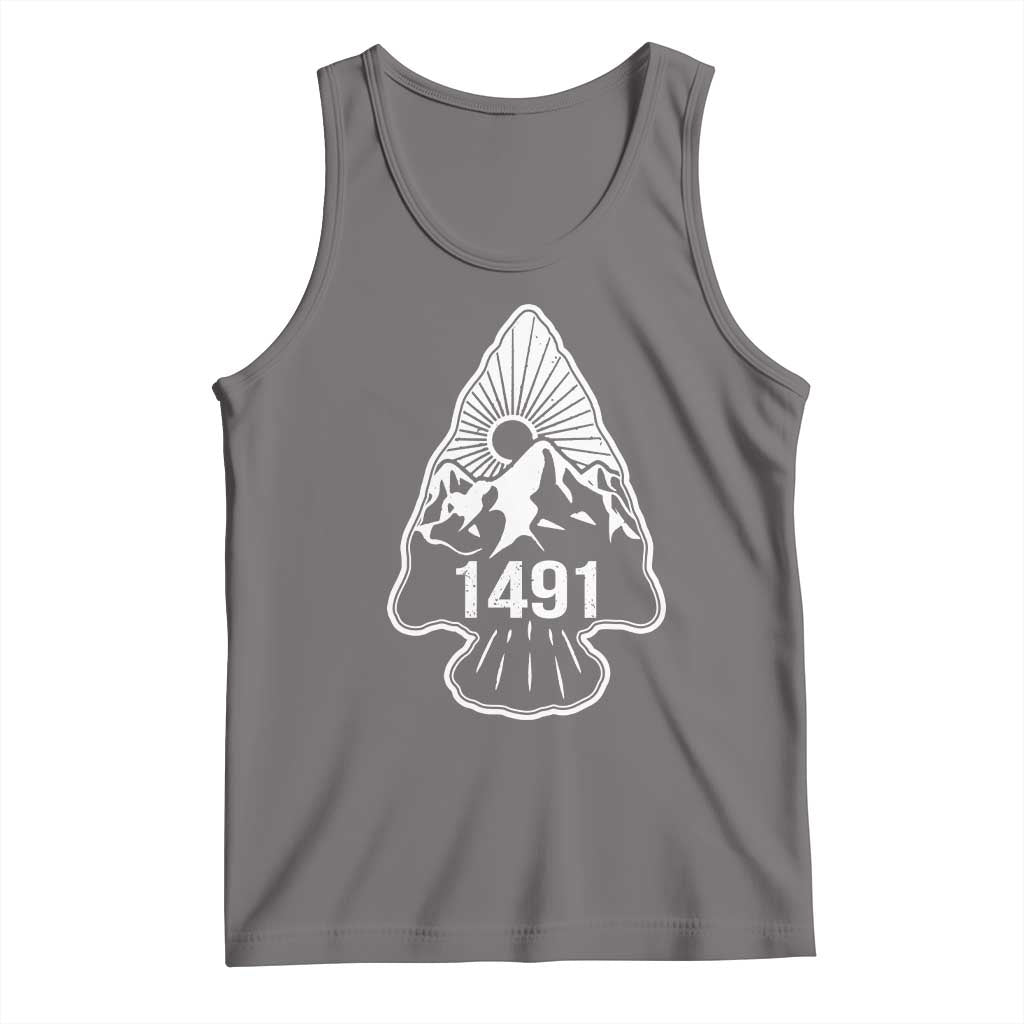 Proud Native American 1491 Pre Columbus Indigenous Arrowhead Tank Top - Wonder Print Shop