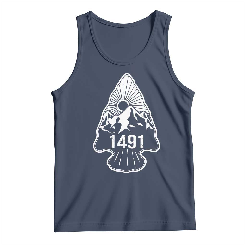 Proud Native American 1491 Pre Columbus Indigenous Arrowhead Tank Top - Wonder Print Shop