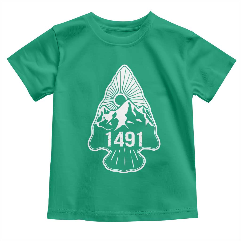 Proud Native American 1491 Pre Columbus Indigenous Arrowhead Toddler T Shirt - Wonder Print Shop