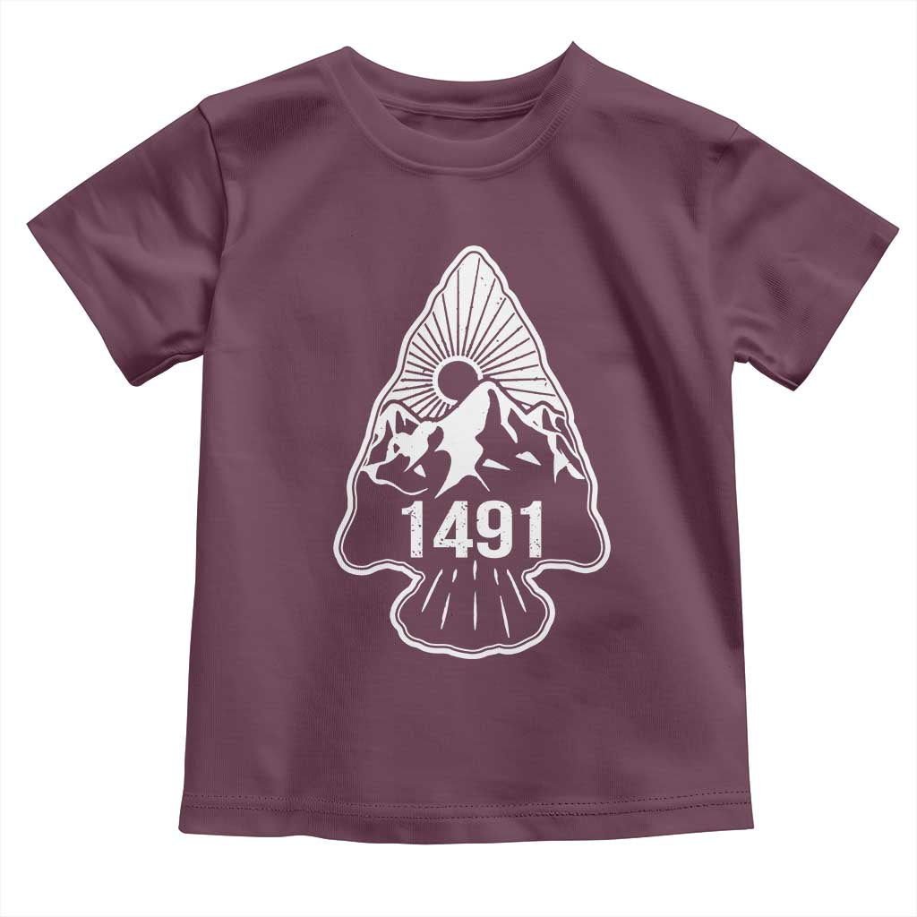 Proud Native American 1491 Pre Columbus Indigenous Arrowhead Toddler T Shirt - Wonder Print Shop