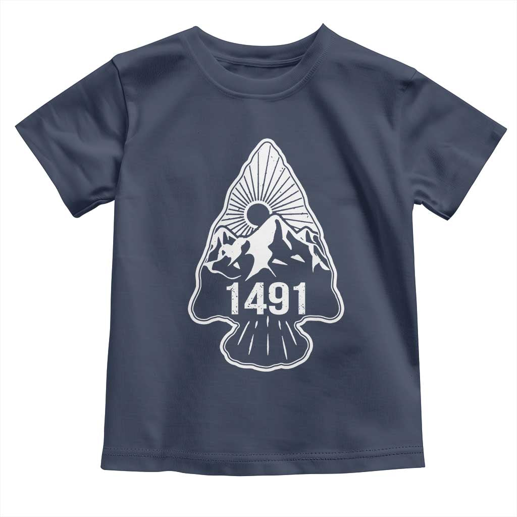 Proud Native American 1491 Pre Columbus Indigenous Arrowhead Toddler T Shirt - Wonder Print Shop
