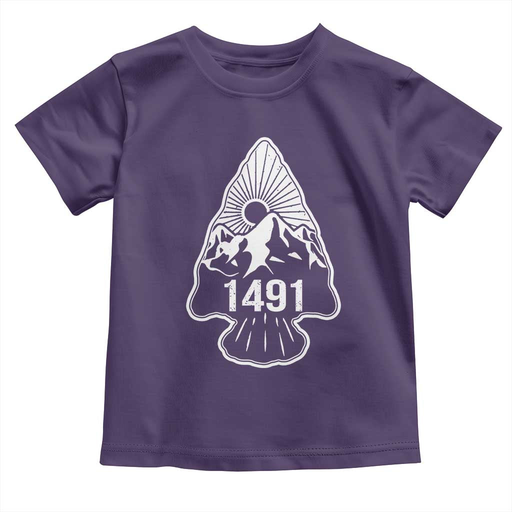 Proud Native American 1491 Pre Columbus Indigenous Arrowhead Toddler T Shirt - Wonder Print Shop