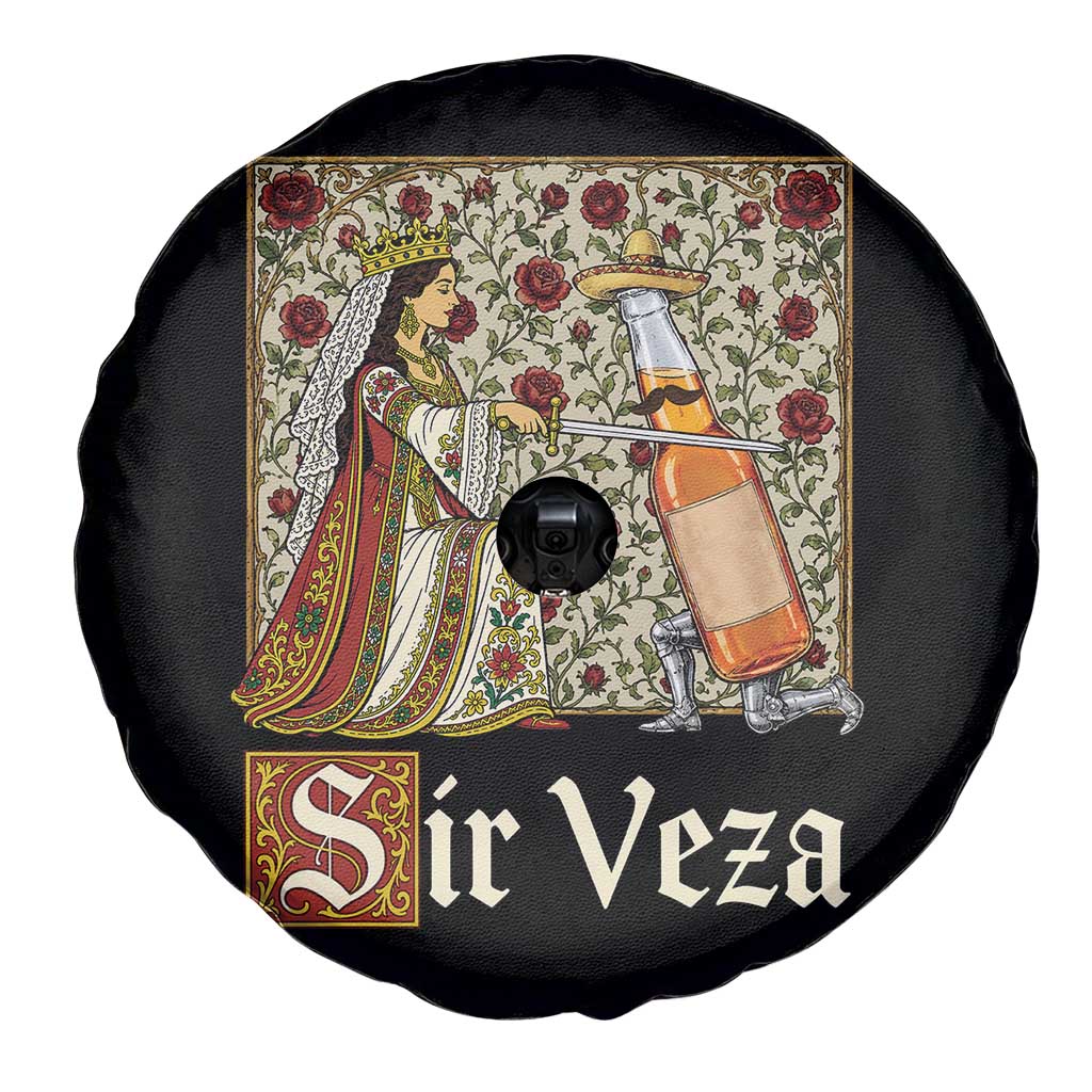 Sir Veza Beer Medieval Knight Pun Sombrero Cinco De Mayo Spare Tire Cover