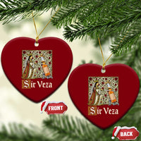 Sir Veza Beer Medieval Knight Pun Sombrero Cinco De Mayo Ceramic Ornament