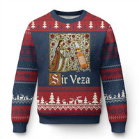 Sir Veza Beer Medieval Knight Pun Sombrero Cinco De Mayo Ugly Christmas Sweater