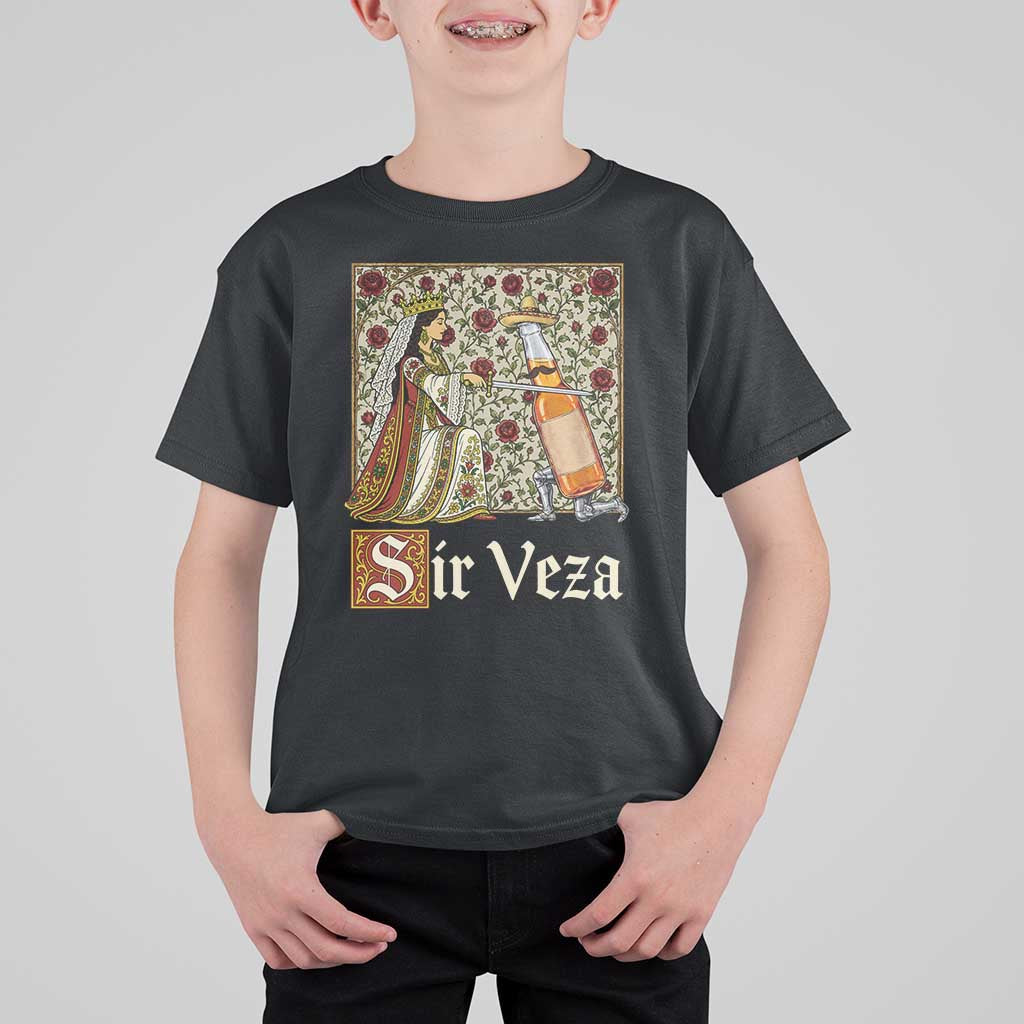 Sir Veza Beer Medieval Knight Pun Sombrero Cinco De Mayo T Shirt For Kid
