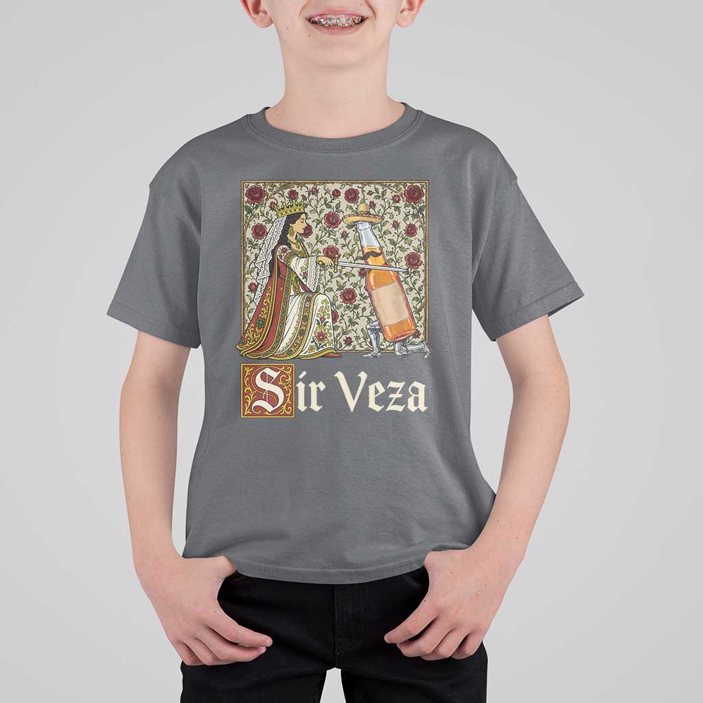 Sir Veza Beer Medieval Knight Pun Sombrero Cinco De Mayo T Shirt For Kid