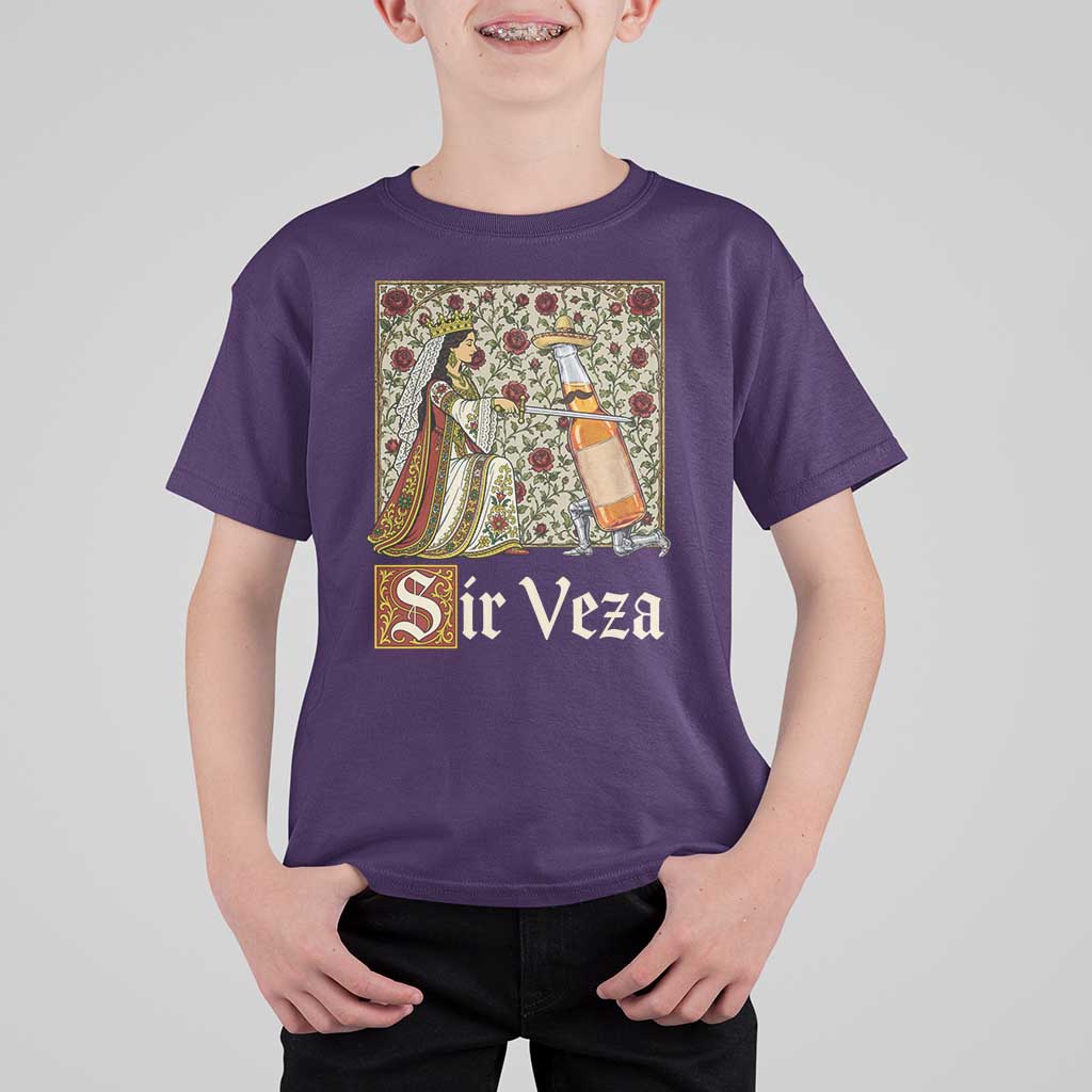 Sir Veza Beer Medieval Knight Pun Sombrero Cinco De Mayo T Shirt For Kid
