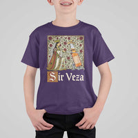 Sir Veza Beer Medieval Knight Pun Sombrero Cinco De Mayo T Shirt For Kid