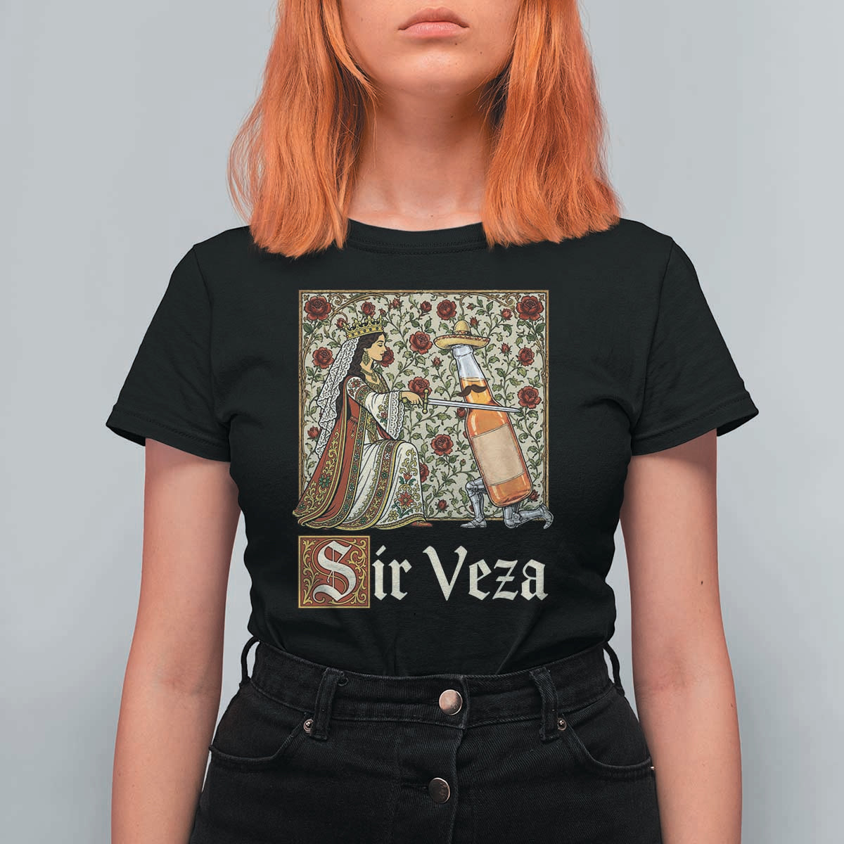 Sir Veza Beer Medieval Knight Pun Sombrero Cinco De Mayo T Shirt For Women