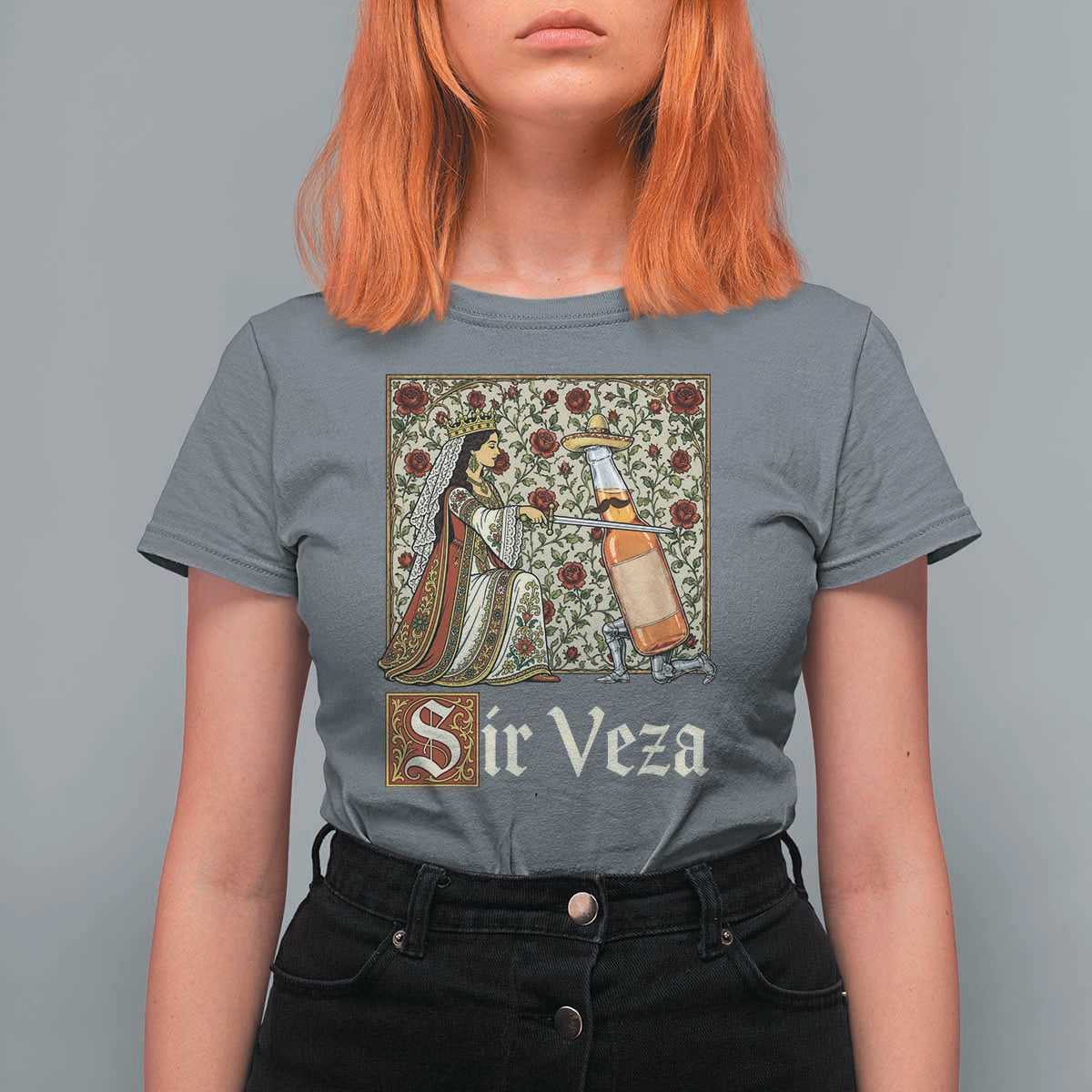 Sir Veza Beer Medieval Knight Pun Sombrero Cinco De Mayo T Shirt For Women