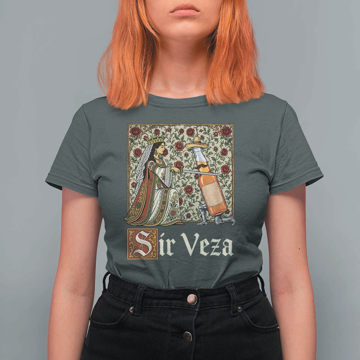 Sir Veza Beer Medieval Knight Pun Sombrero Cinco De Mayo T Shirt For Women