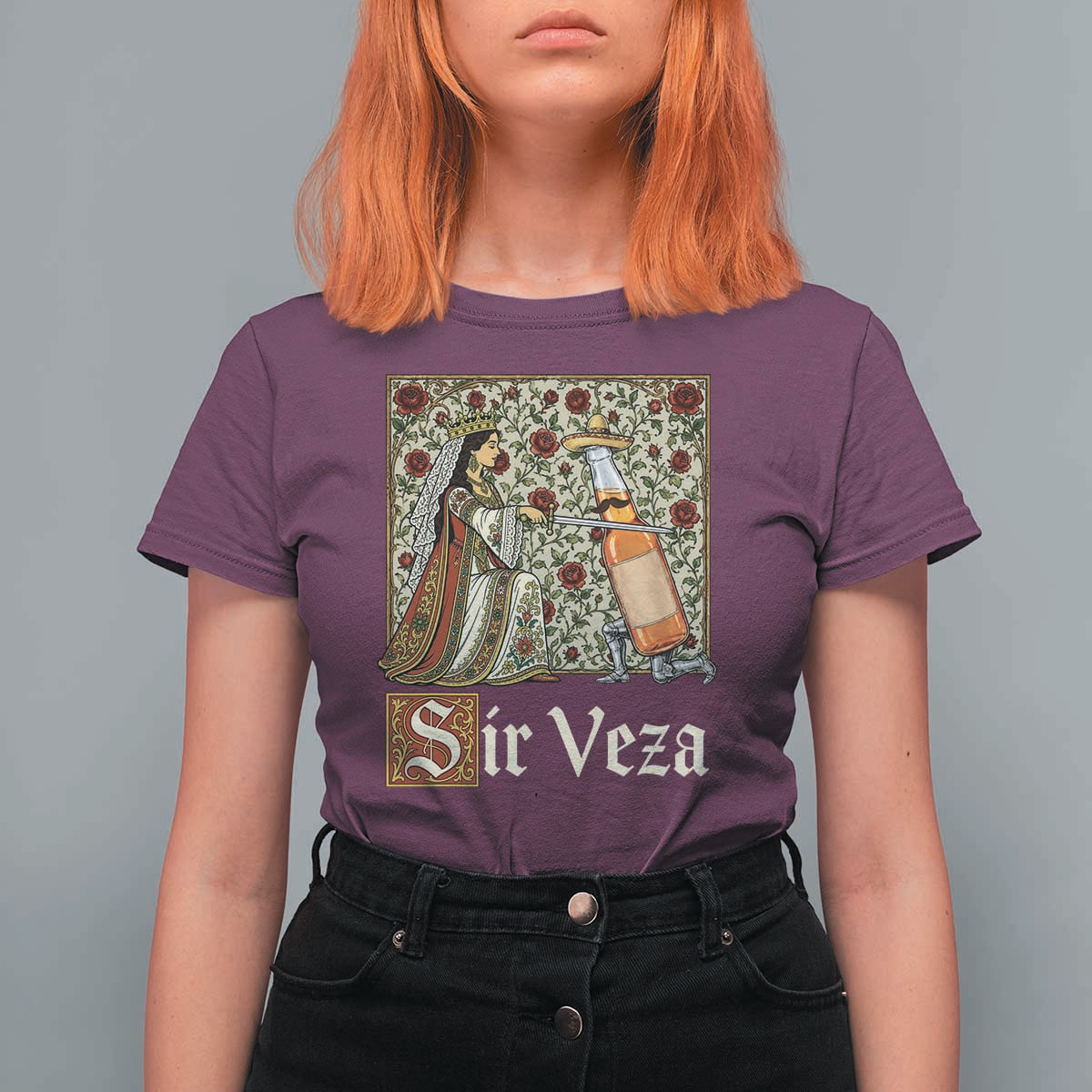 Sir Veza Beer Medieval Knight Pun Sombrero Cinco De Mayo T Shirt For Women