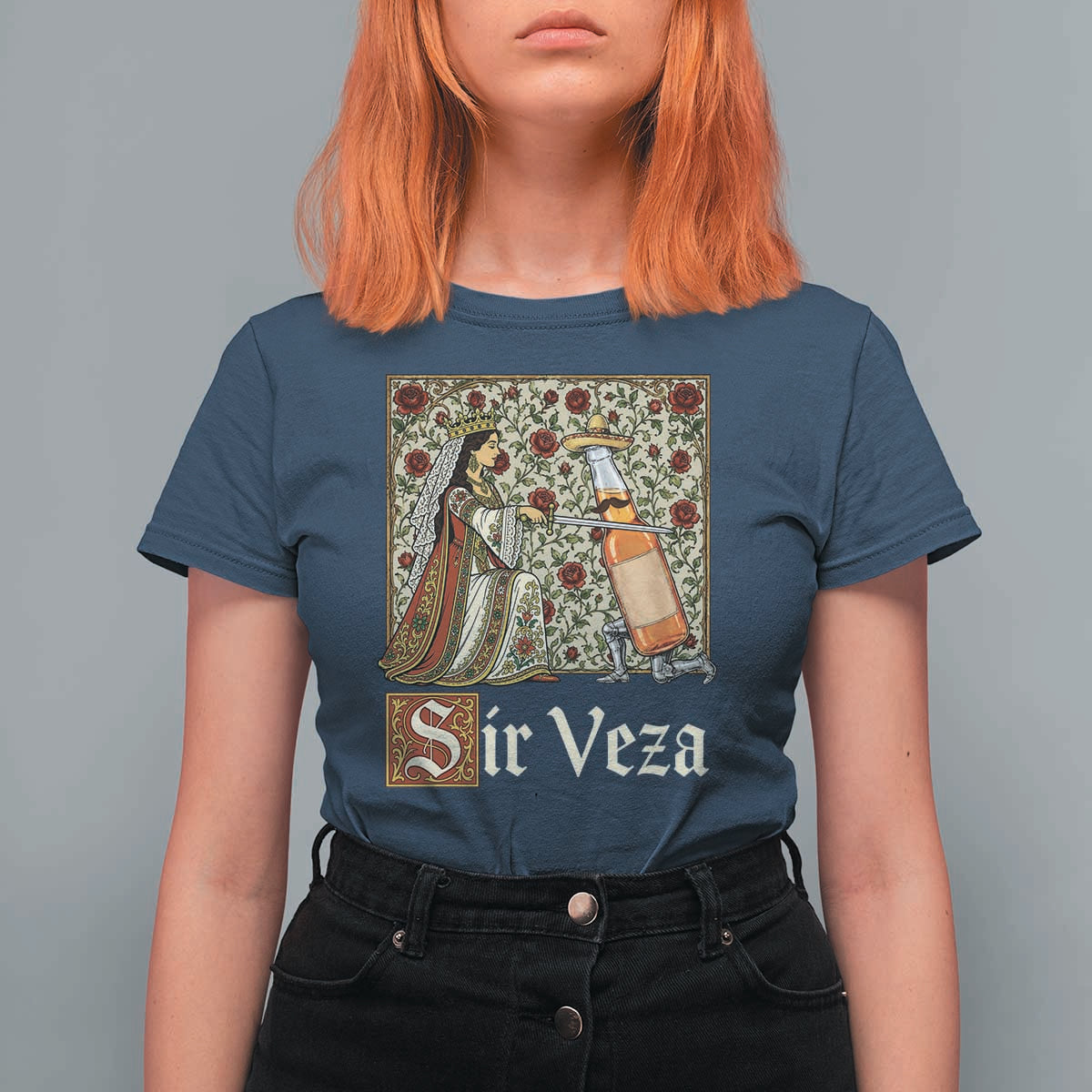 Sir Veza Beer Medieval Knight Pun Sombrero Cinco De Mayo T Shirt For Women