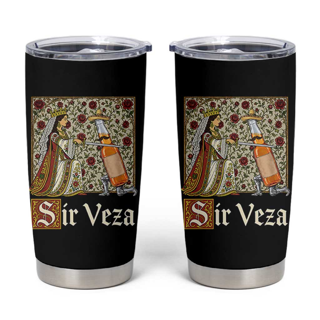 Sir Veza Beer Medieval Knight Pun Sombrero Cinco De Mayo Tumbler Cup