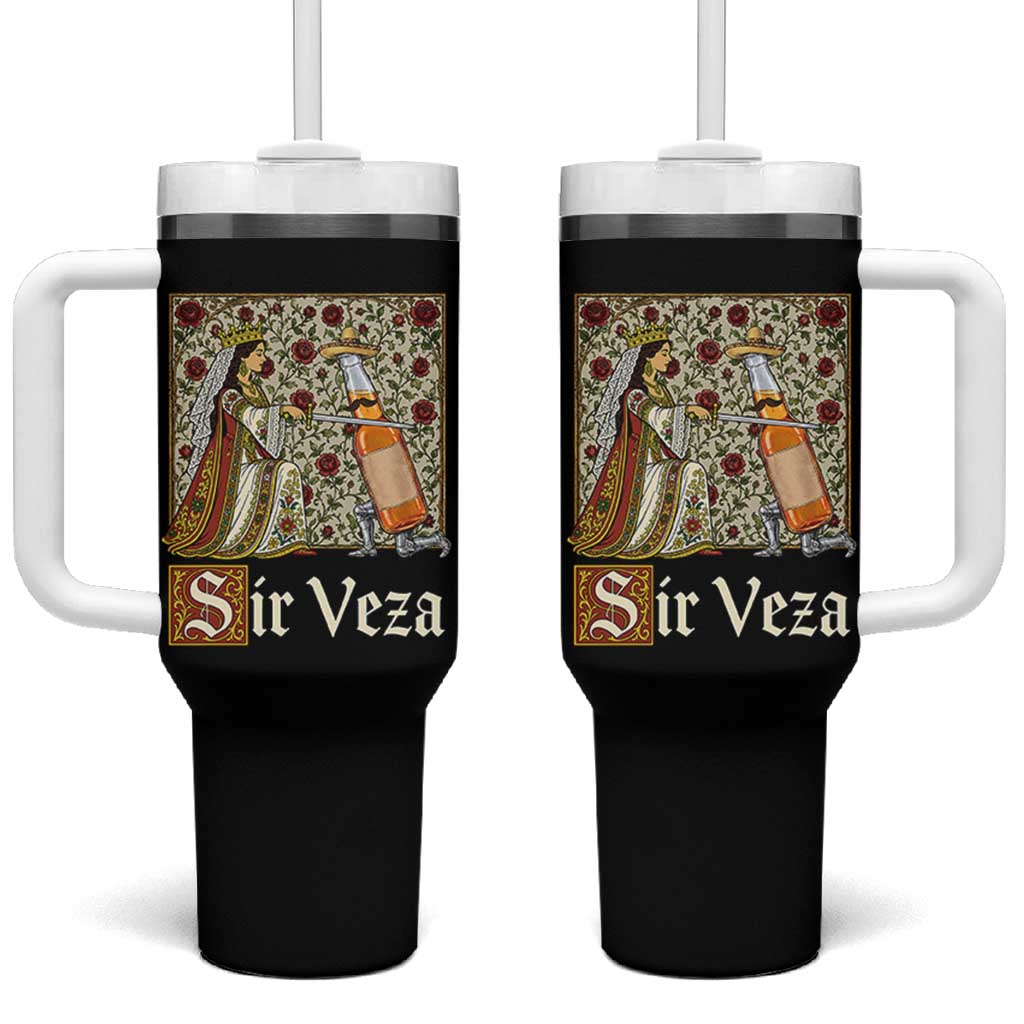 Sir Veza Beer Medieval Knight Pun Sombrero Cinco De Mayo Tumbler With Handle