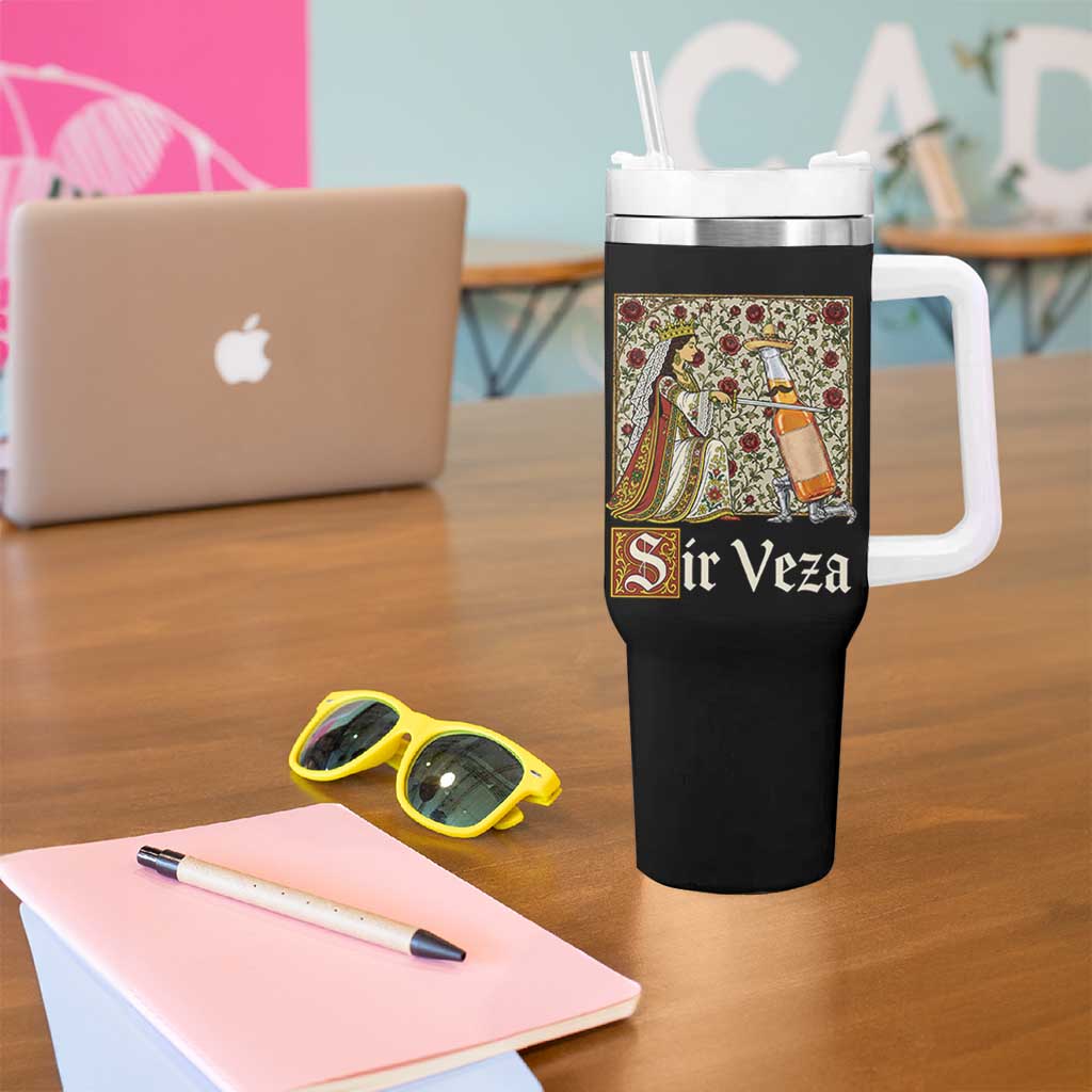 Sir Veza Beer Medieval Knight Pun Sombrero Cinco De Mayo Tumbler With Handle