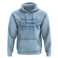 The Summer I Turned Thirteen Funny 13th Birthday Est 2013 Hoodie Summer Coastal Birthday Seashell Bow