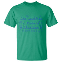 The Summer I Turned Thirteen Funny 13th Birthday Est 2013 T Shirt Summer Coastal Birthday Seashell Bow