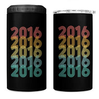 10th Birthday 4 in 1 Can Cooler Tumbler Vintage 2016 Retro 10 Years Old Birthday