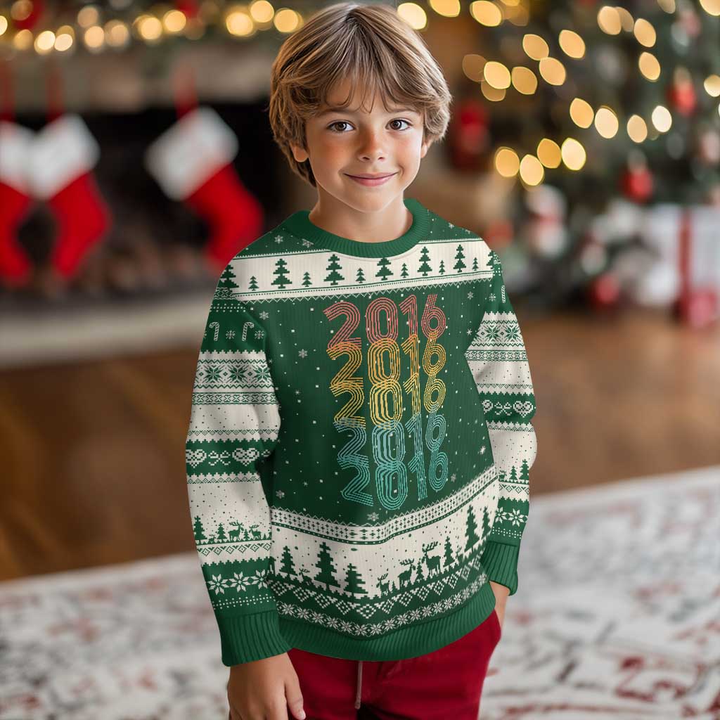 10th Birthday Ugly Christmas Sweater Vintage 2016 Retro 10 Years Old Birthday