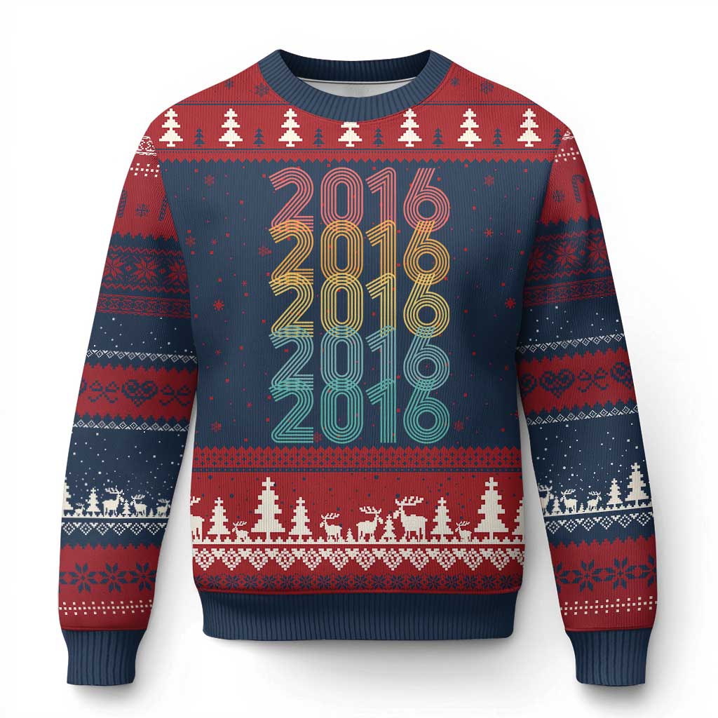 10th Birthday Ugly Christmas Sweater Vintage 2016 Retro 10 Years Old Birthday