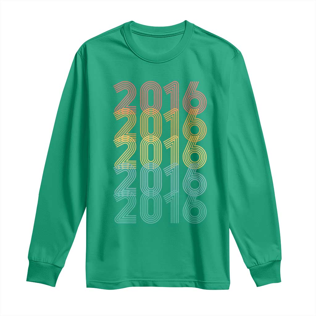 10th Birthday Long Sleeve Shirt Vintage 2016 Retro 10 Years Old Birthday