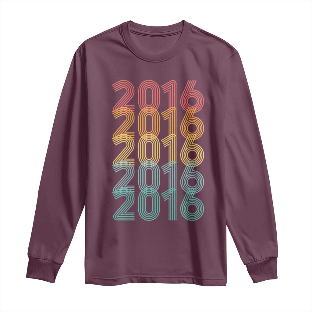 10th Birthday Long Sleeve Shirt Vintage 2016 Retro 10 Years Old Birthday