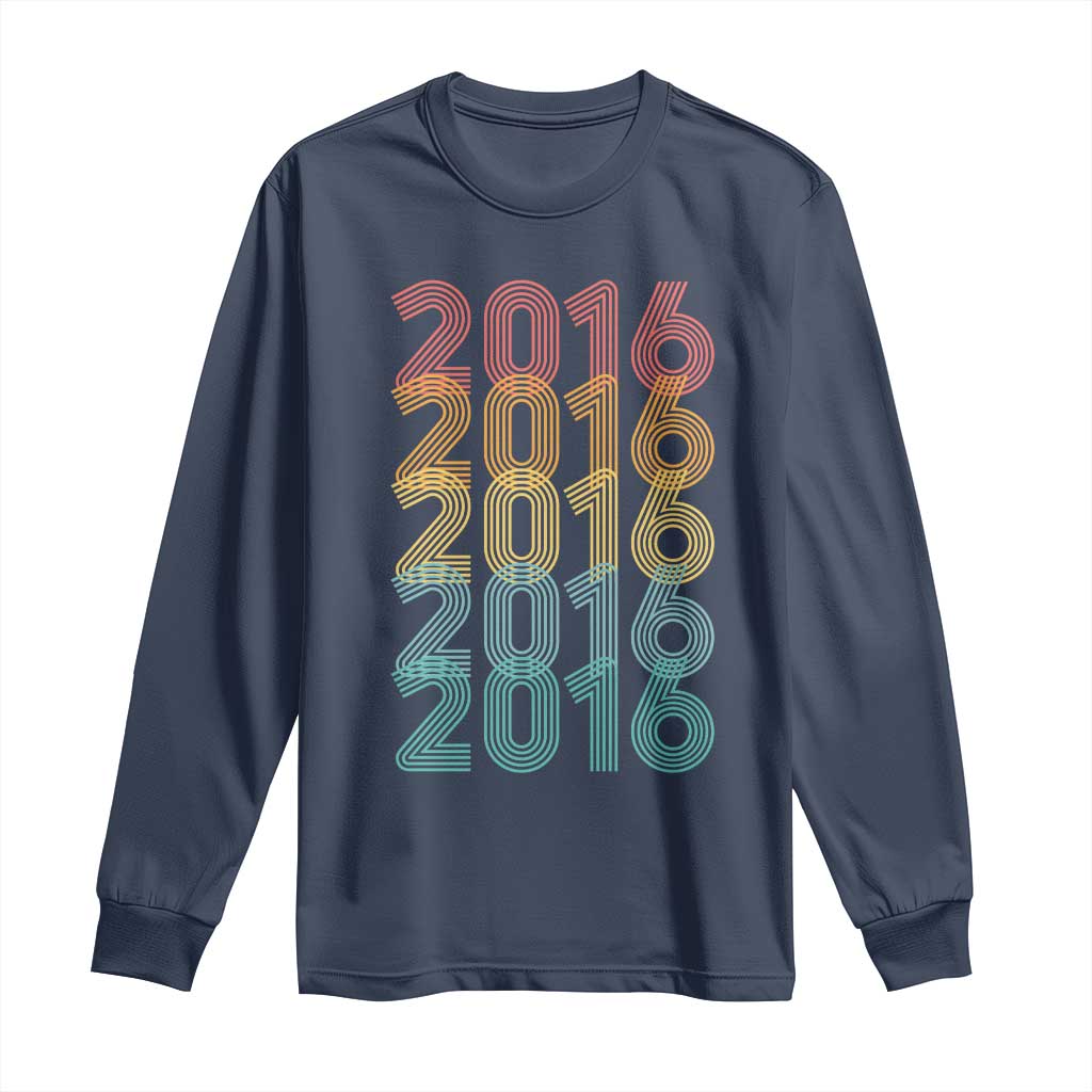 10th Birthday Long Sleeve Shirt Vintage 2016 Retro 10 Years Old Birthday