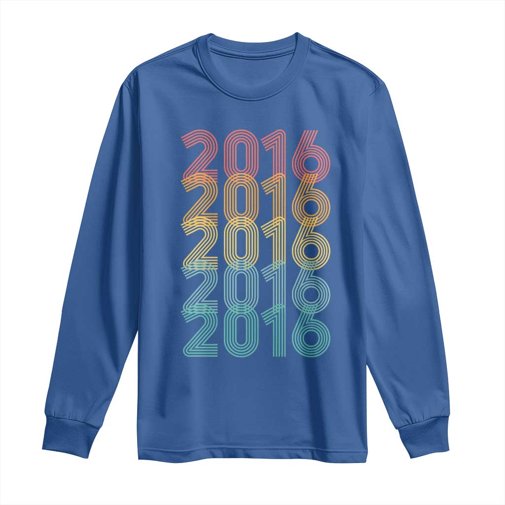 10th Birthday Long Sleeve Shirt Vintage 2016 Retro 10 Years Old Birthday