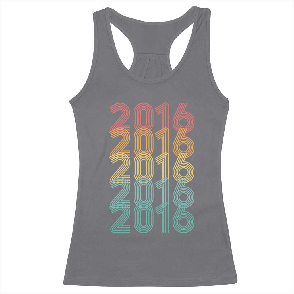 10th Birthday Racerback Tank Top Vintage 2016 Retro 10 Years Old Birthday