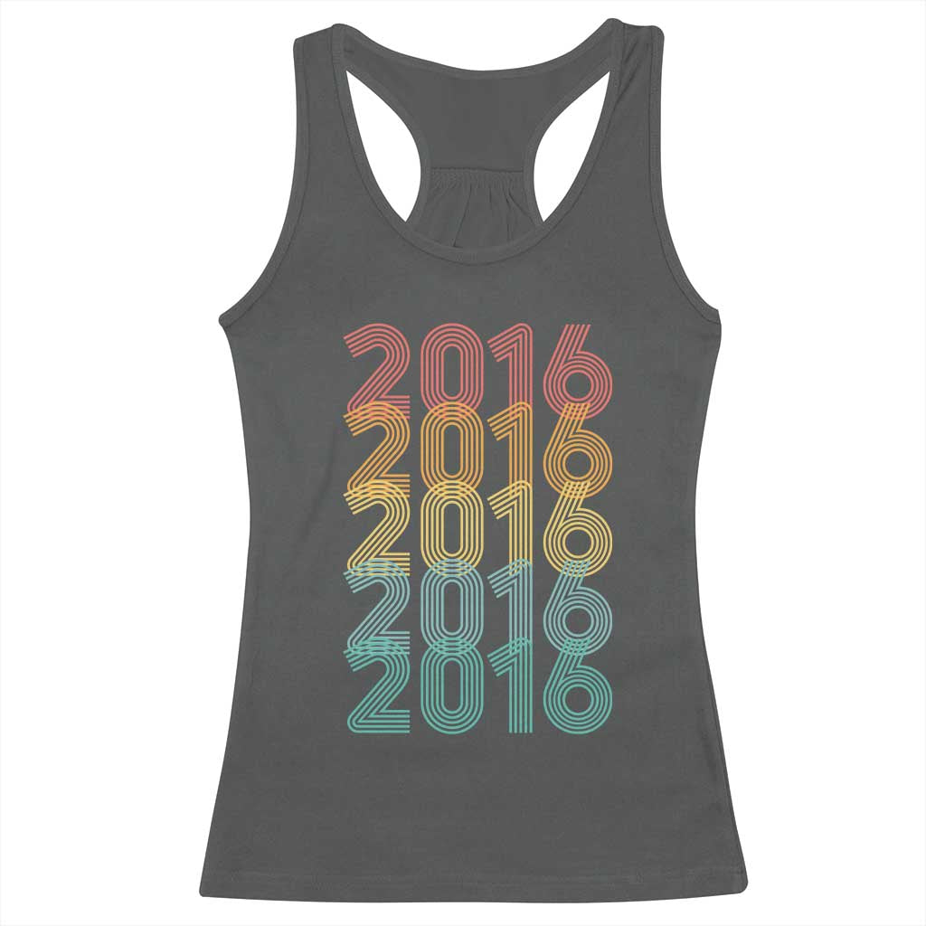 10th Birthday Racerback Tank Top Vintage 2016 Retro 10 Years Old Birthday