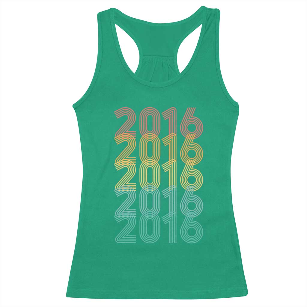10th Birthday Racerback Tank Top Vintage 2016 Retro 10 Years Old Birthday